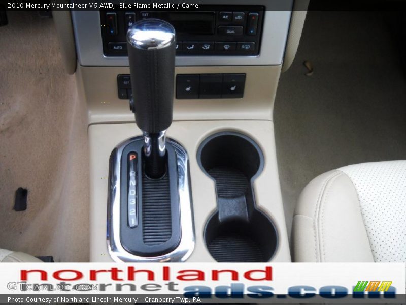 Blue Flame Metallic / Camel 2010 Mercury Mountaineer V6 AWD