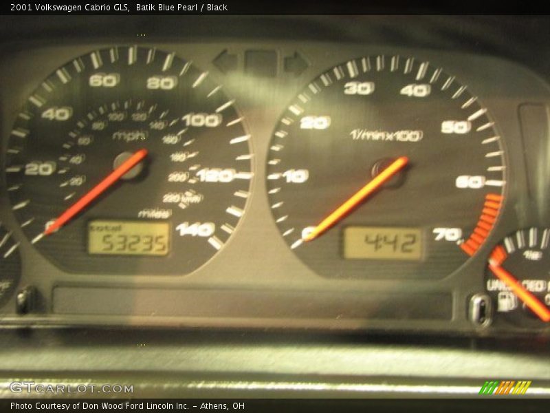 Batik Blue Pearl / Black 2001 Volkswagen Cabrio GLS