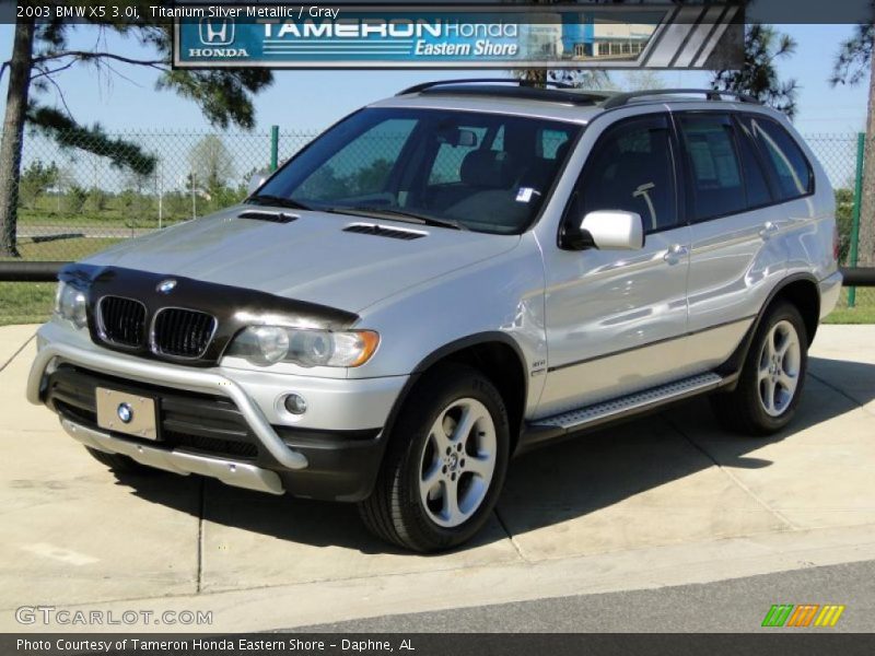 Titanium Silver Metallic / Gray 2003 BMW X5 3.0i