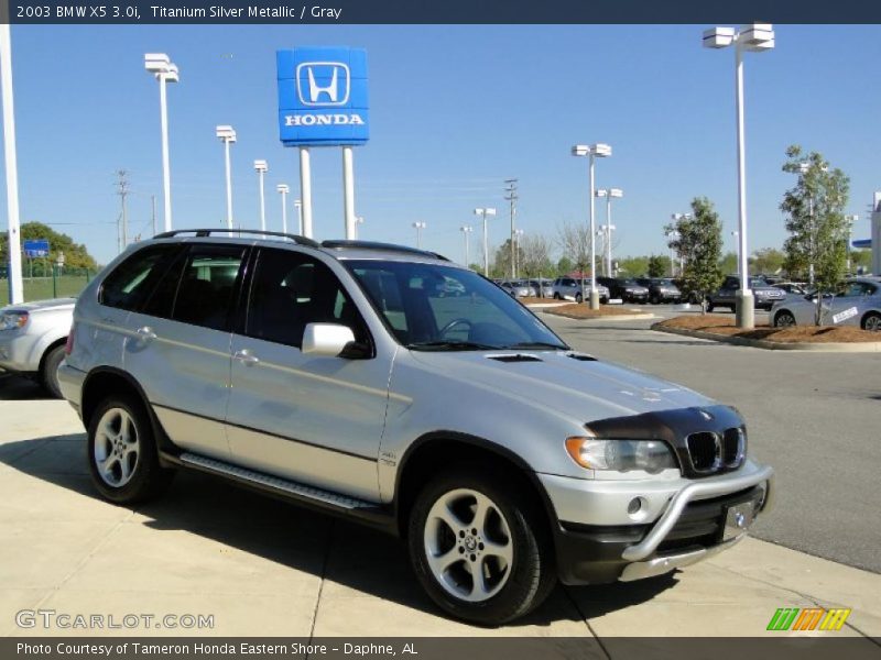 Titanium Silver Metallic / Gray 2003 BMW X5 3.0i