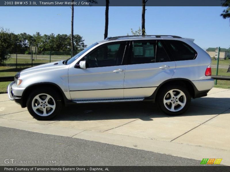 Titanium Silver Metallic / Gray 2003 BMW X5 3.0i