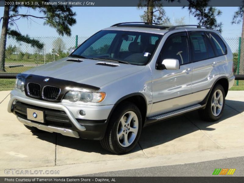 Titanium Silver Metallic / Gray 2003 BMW X5 3.0i