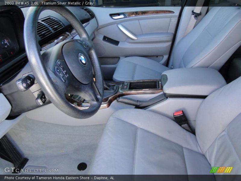 Titanium Silver Metallic / Gray 2003 BMW X5 3.0i