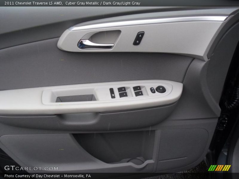 Cyber Gray Metallic / Dark Gray/Light Gray 2011 Chevrolet Traverse LS AWD