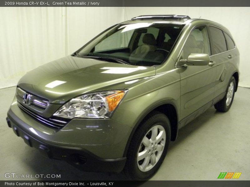 Green Tea Metallic / Ivory 2009 Honda CR-V EX-L