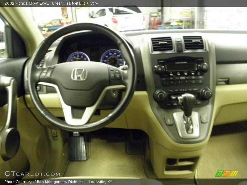 Green Tea Metallic / Ivory 2009 Honda CR-V EX-L