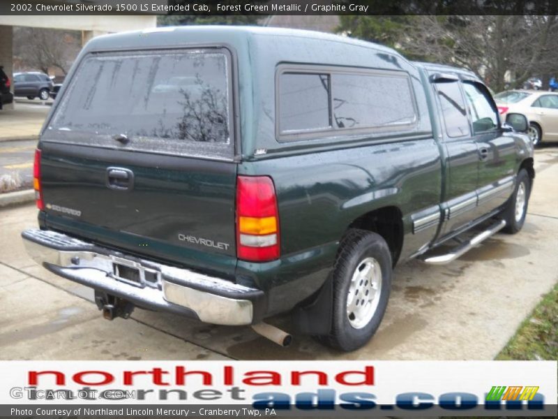 Forest Green Metallic / Graphite Gray 2002 Chevrolet Silverado 1500 LS Extended Cab