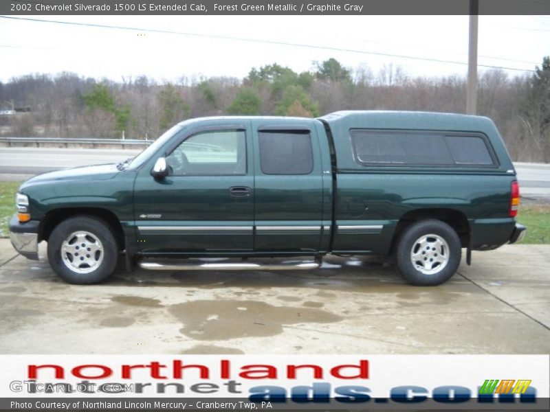 Forest Green Metallic / Graphite Gray 2002 Chevrolet Silverado 1500 LS Extended Cab