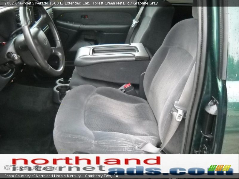 Forest Green Metallic / Graphite Gray 2002 Chevrolet Silverado 1500 LS Extended Cab