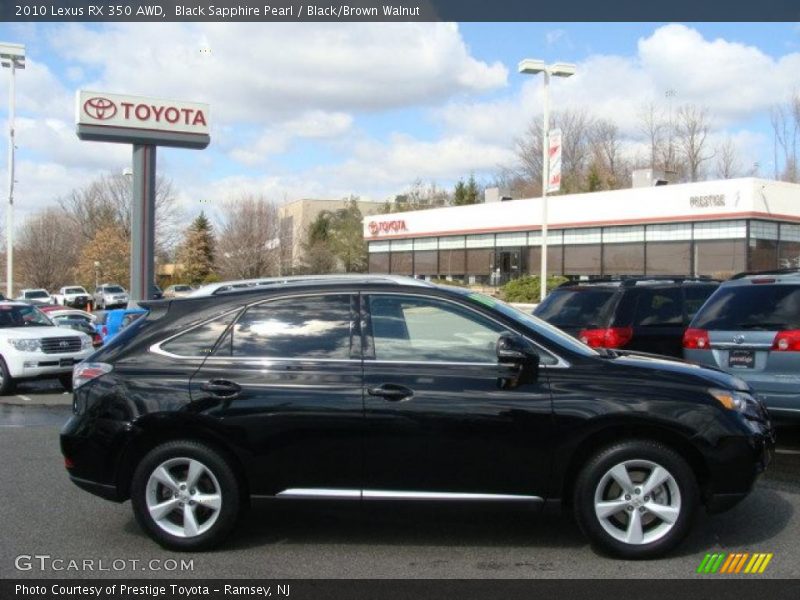 Black Sapphire Pearl / Black/Brown Walnut 2010 Lexus RX 350 AWD