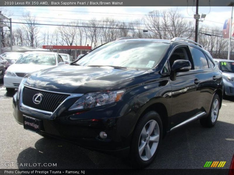 Black Sapphire Pearl / Black/Brown Walnut 2010 Lexus RX 350 AWD