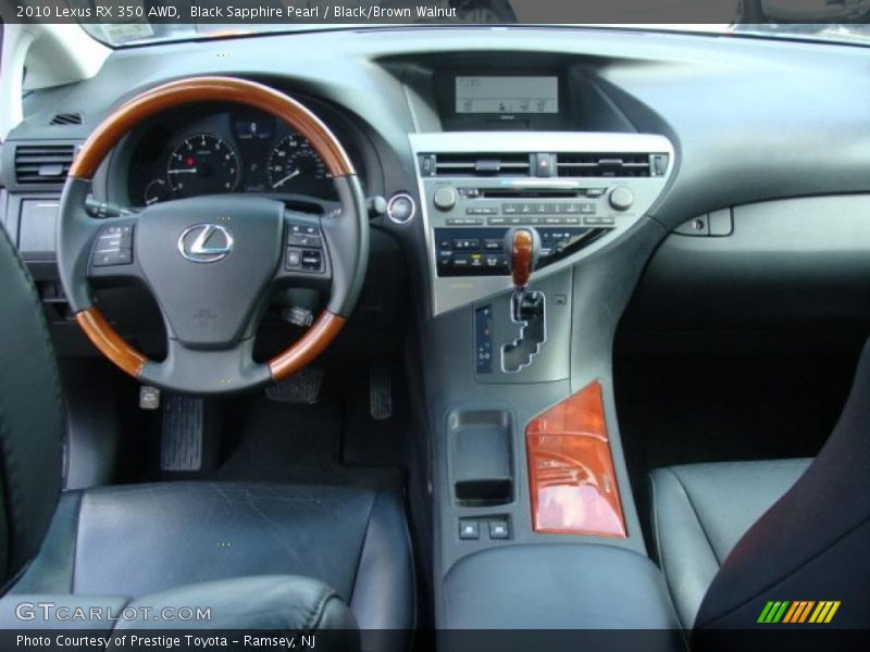 Black Sapphire Pearl / Black/Brown Walnut 2010 Lexus RX 350 AWD