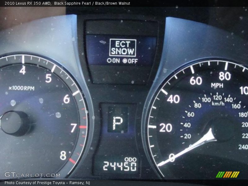 Black Sapphire Pearl / Black/Brown Walnut 2010 Lexus RX 350 AWD