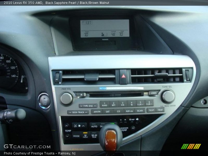 Black Sapphire Pearl / Black/Brown Walnut 2010 Lexus RX 350 AWD