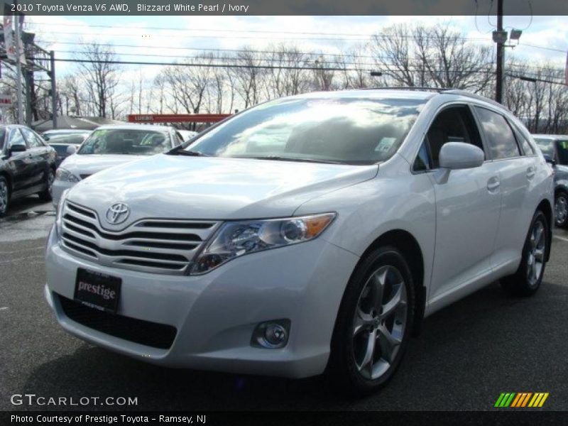 Blizzard White Pearl / Ivory 2010 Toyota Venza V6 AWD