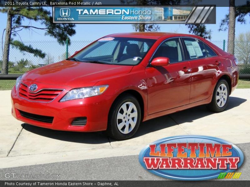 Barcelona Red Metallic / Ash 2011 Toyota Camry LE