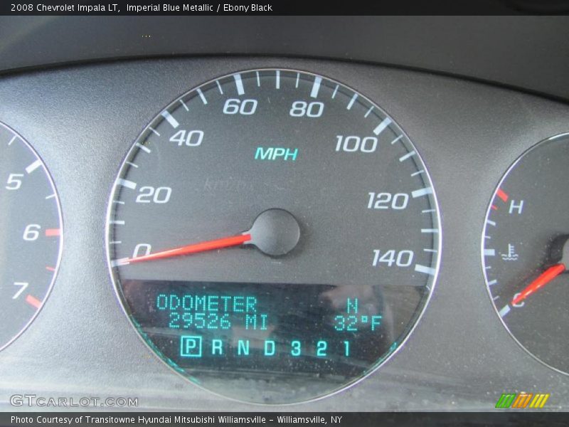 Imperial Blue Metallic / Ebony Black 2008 Chevrolet Impala LT