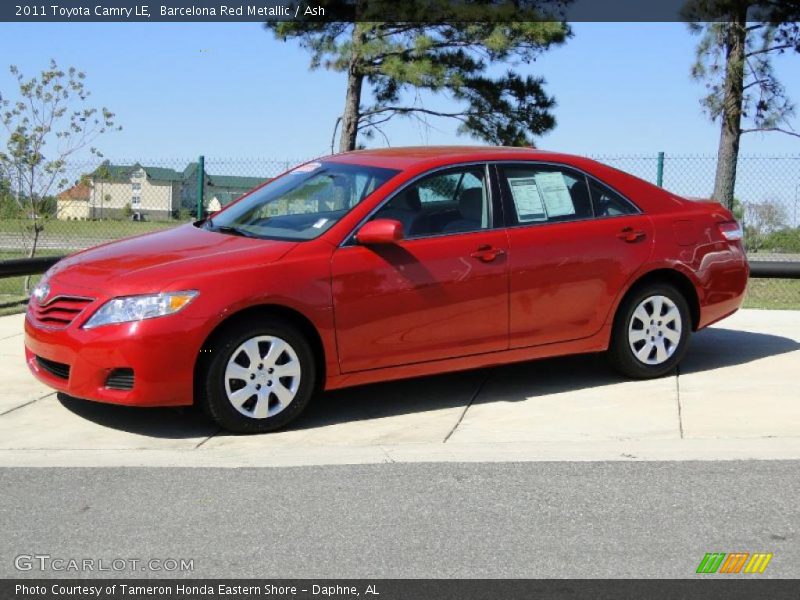 Barcelona Red Metallic / Ash 2011 Toyota Camry LE