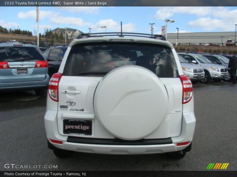 Super White / Sand Beige 2010 Toyota RAV4 Limited 4WD