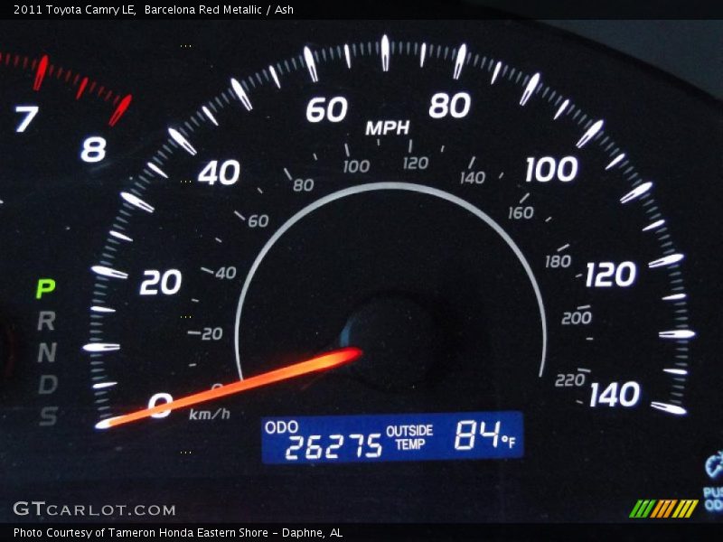 Barcelona Red Metallic / Ash 2011 Toyota Camry LE