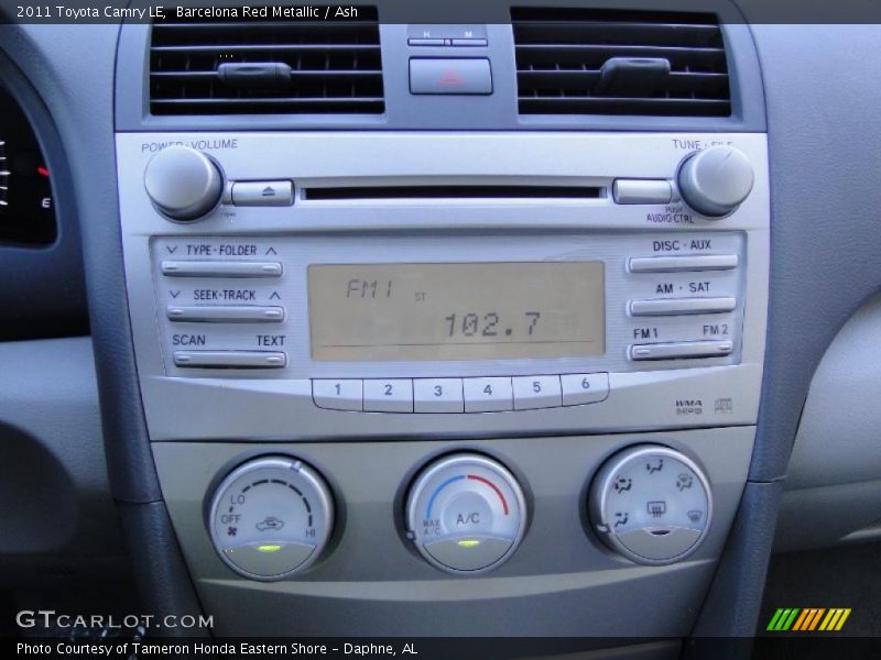 Barcelona Red Metallic / Ash 2011 Toyota Camry LE