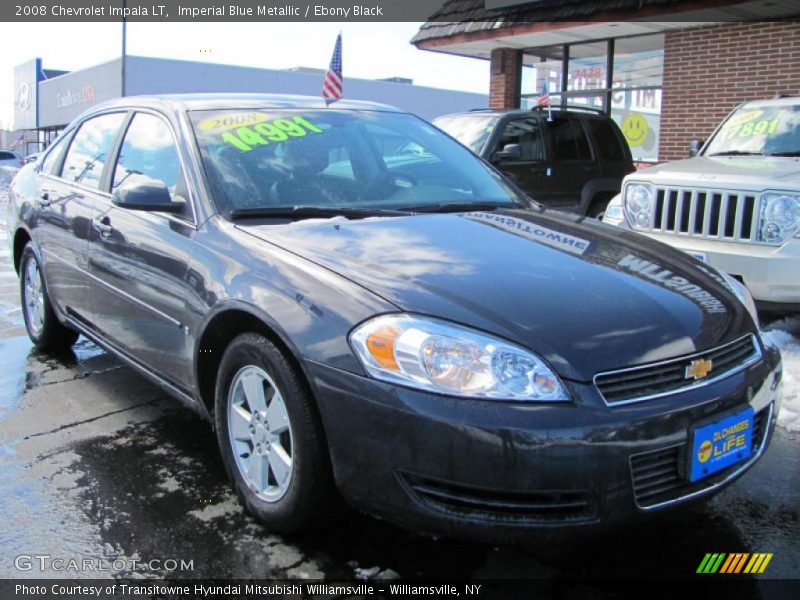 Imperial Blue Metallic / Ebony Black 2008 Chevrolet Impala LT