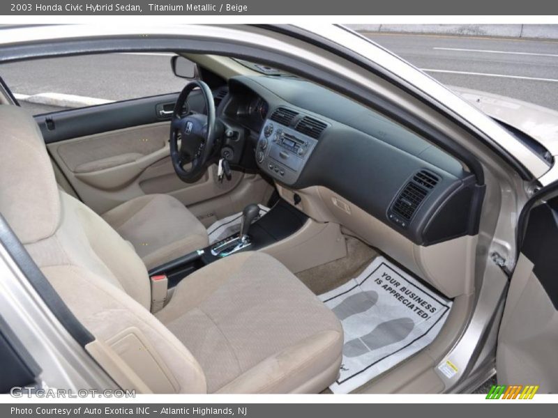 Titanium Metallic / Beige 2003 Honda Civic Hybrid Sedan
