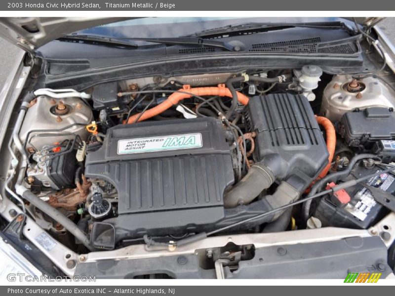 Titanium Metallic / Beige 2003 Honda Civic Hybrid Sedan