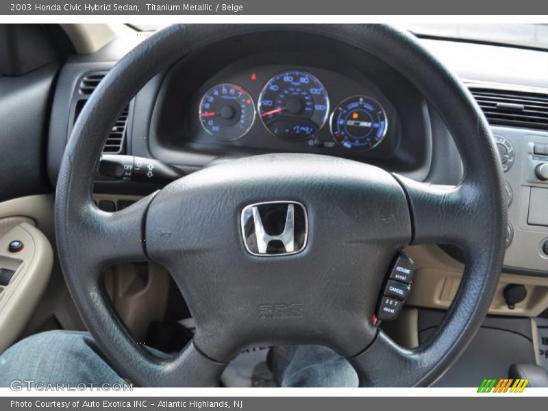 Titanium Metallic / Beige 2003 Honda Civic Hybrid Sedan