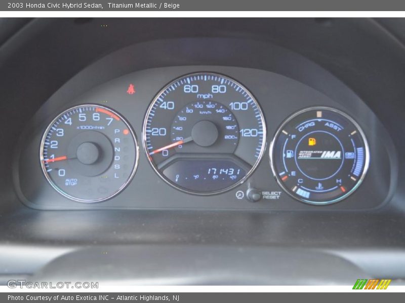 Titanium Metallic / Beige 2003 Honda Civic Hybrid Sedan
