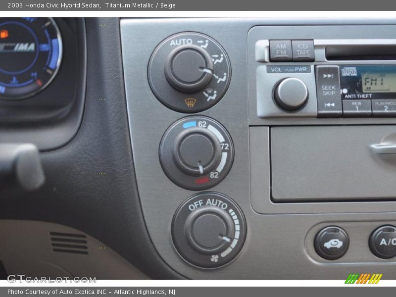 Titanium Metallic / Beige 2003 Honda Civic Hybrid Sedan