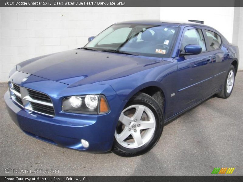 Deep Water Blue Pearl / Dark Slate Gray 2010 Dodge Charger SXT