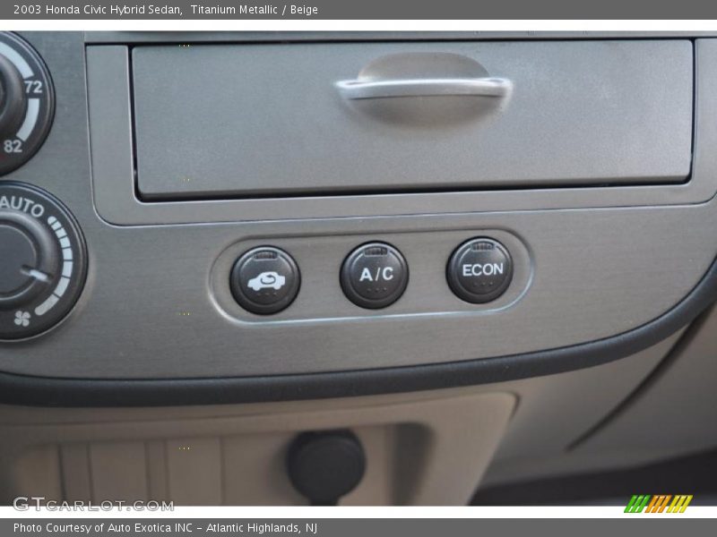 Titanium Metallic / Beige 2003 Honda Civic Hybrid Sedan