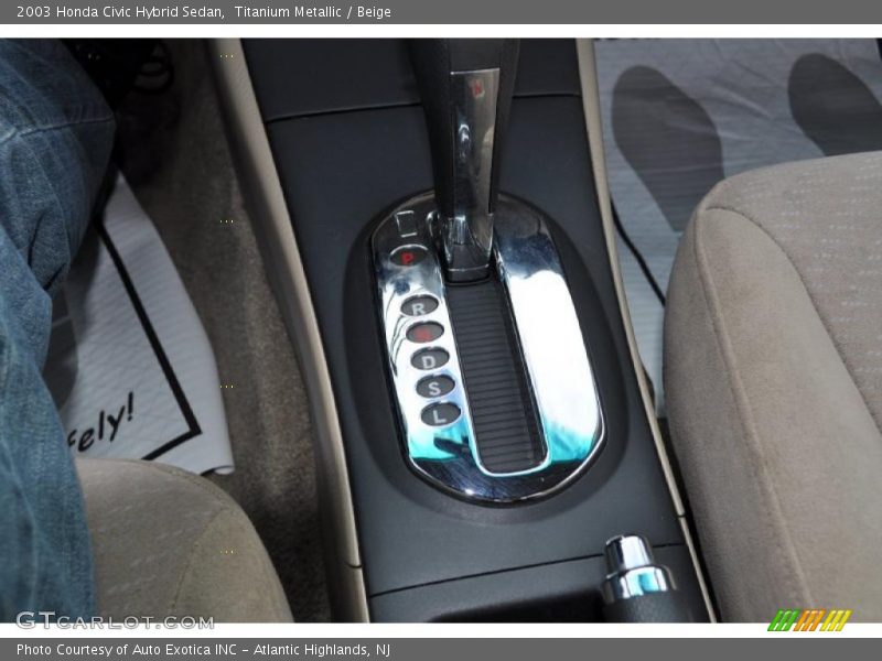 Titanium Metallic / Beige 2003 Honda Civic Hybrid Sedan
