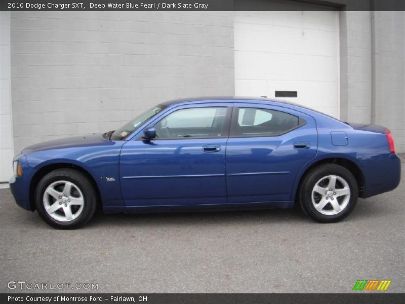 Deep Water Blue Pearl / Dark Slate Gray 2010 Dodge Charger SXT