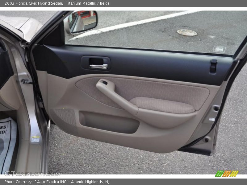 Titanium Metallic / Beige 2003 Honda Civic Hybrid Sedan