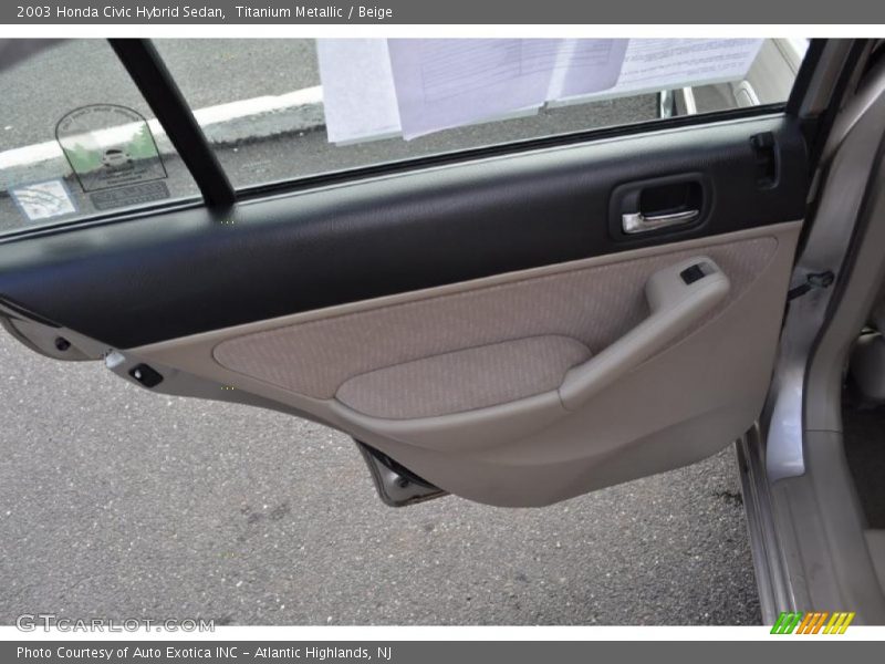 Titanium Metallic / Beige 2003 Honda Civic Hybrid Sedan