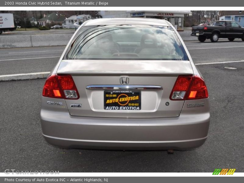 Titanium Metallic / Beige 2003 Honda Civic Hybrid Sedan