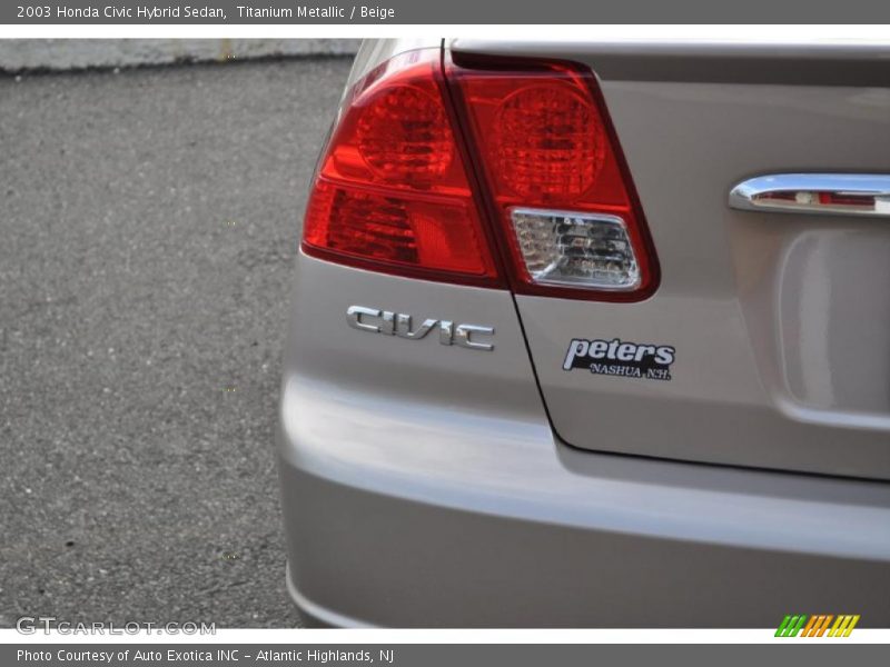 Titanium Metallic / Beige 2003 Honda Civic Hybrid Sedan