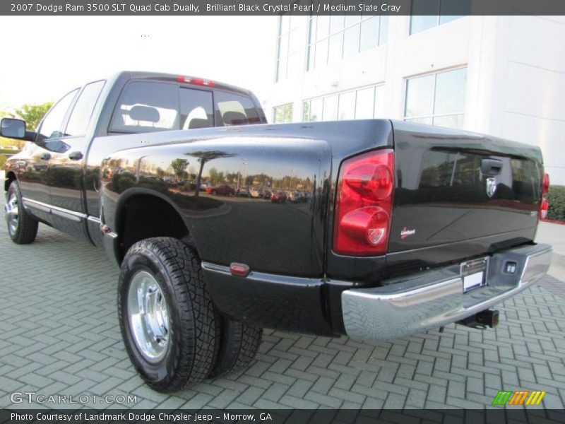 Brilliant Black Crystal Pearl / Medium Slate Gray 2007 Dodge Ram 3500 SLT Quad Cab Dually