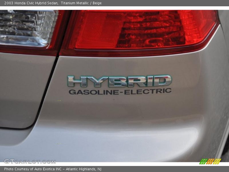 Titanium Metallic / Beige 2003 Honda Civic Hybrid Sedan