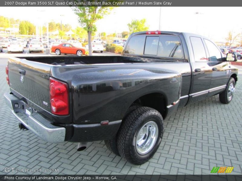 Brilliant Black Crystal Pearl / Medium Slate Gray 2007 Dodge Ram 3500 SLT Quad Cab Dually
