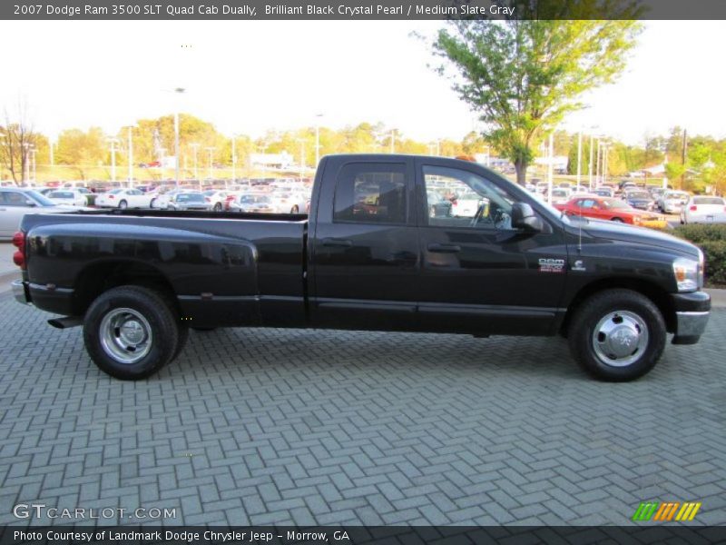 Brilliant Black Crystal Pearl / Medium Slate Gray 2007 Dodge Ram 3500 SLT Quad Cab Dually