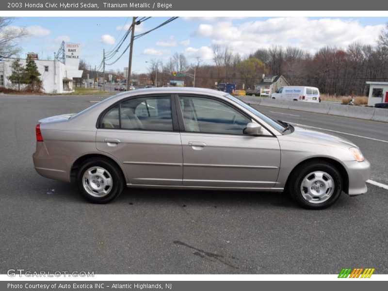 Titanium Metallic / Beige 2003 Honda Civic Hybrid Sedan