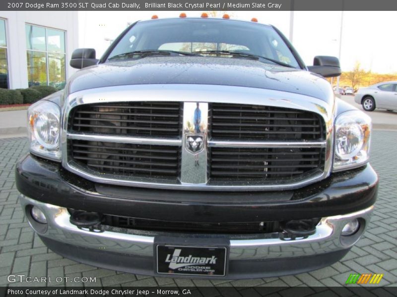 Brilliant Black Crystal Pearl / Medium Slate Gray 2007 Dodge Ram 3500 SLT Quad Cab Dually