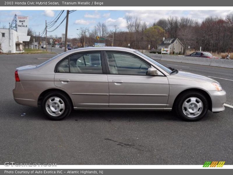 Titanium Metallic / Beige 2003 Honda Civic Hybrid Sedan