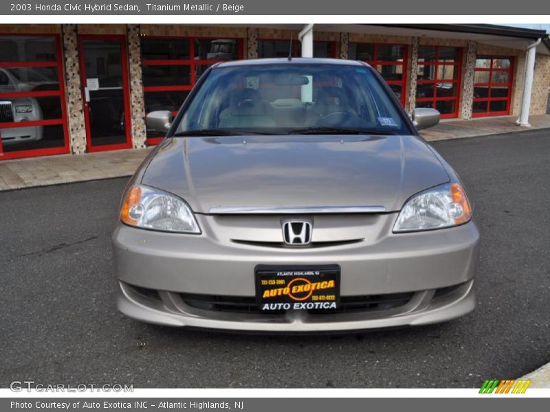 Titanium Metallic / Beige 2003 Honda Civic Hybrid Sedan