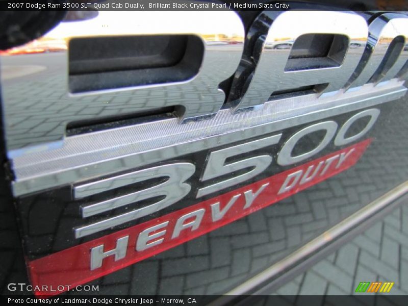 Brilliant Black Crystal Pearl / Medium Slate Gray 2007 Dodge Ram 3500 SLT Quad Cab Dually