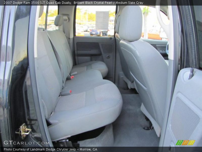 Brilliant Black Crystal Pearl / Medium Slate Gray 2007 Dodge Ram 3500 SLT Quad Cab Dually