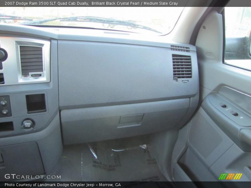 Brilliant Black Crystal Pearl / Medium Slate Gray 2007 Dodge Ram 3500 SLT Quad Cab Dually